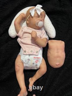 Hand Painted By Me Reborn Doll Realborn ASHLEY Asleep Preemie Belly Plate