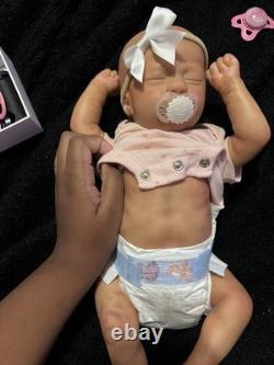 Hand Painted By Me Reborn Doll Realborn ASHLEY Asleep Preemie Belly Plate