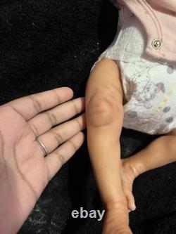 Hand Painted By Me Reborn Doll Realborn ASHLEY Asleep Preemie Belly Plate