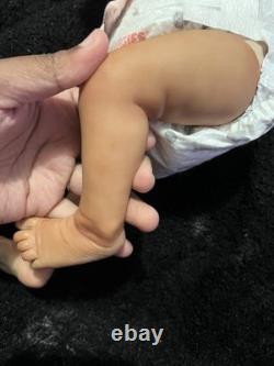 Hand Painted By Me Reborn Doll Realborn ASHLEY Asleep Preemie Belly Plate