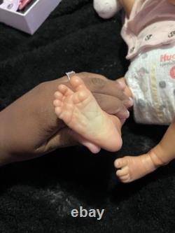 Hand Painted By Me Reborn Doll Realborn ASHLEY Asleep Preemie Belly Plate