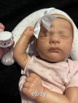 Hand Painted By Me Reborn Doll Realborn ASHLEY Asleep Preemie Belly Plate