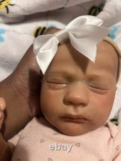 Hand Painted By Me Reborn Doll Realborn ASHLEY Asleep Preemie Belly Plate