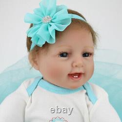 Handmade 22 Real Lifelike Baby Dolls Soft Vinyl Silicone Reborn Newborn Girl
