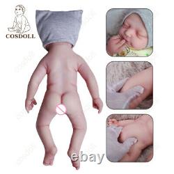 Harper -18.5 in Platinum Silicone Reborn Baby Doll Lifelike Silicone Baby Doll