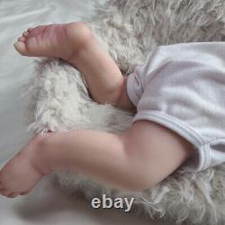 Harper -18.5 in Platinum Silicone Reborn Baby Doll Lifelike Silicone Baby Doll