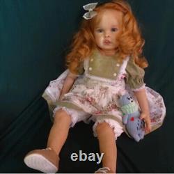 Huge 30inch Finished Reborn Dolls Baby Girl Toddler With Hand-Rooted Curly Hair