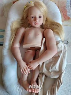 Huge Reborn Baby Doll 40inch Aloenka Painted Kit Toddler Rooted Blonde Hair Gift