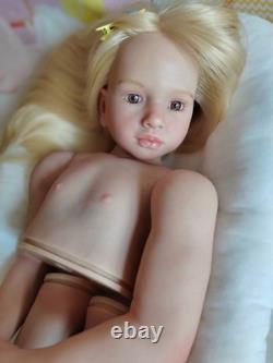 Huge Reborn Baby Doll 40inch Aloenka Painted Kit Toddler Rooted Blonde Hair Gift