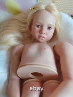 Huge Reborn Baby Doll 40inch Aloenka Painted Kit Toddler Rooted Blonde Hair Gift