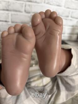 Huge Reborn Baby Doll Hand-Rooted Hair Toddler Handmade Toy Blonde 28