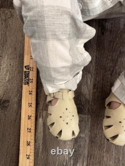 Huge Reborn Baby Doll Hand-Rooted Hair Toddler Handmade Toy Blonde 28