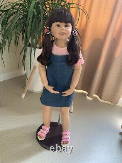 Huge Reborn Baby Dolls 39 Inch Toddler Size Hard Vinyl Baby Girl Doll Stand Mold