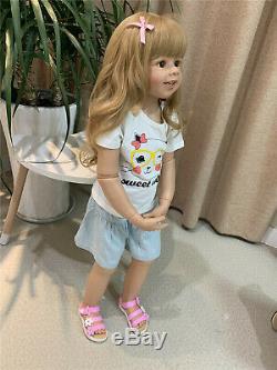 Huge Reborn Toddler 39 inches Real Life Reborn Baby Dolls Girls with Curly Hair