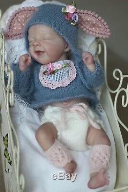 IIORA PROTOTYPE artist 24 week Micro Preemie Reborn Doll Handmade LAYETTE