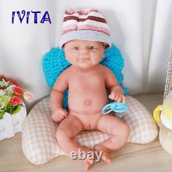 IVITA 14'' Full Body Soft Silicone Reborn Doll Baby Girl Toy Xmas Gift 1800g