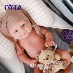 IVITA 14'' Handmade Silicone Reborn Doll Smiling Face Baby Girl 1800g Toy Gift