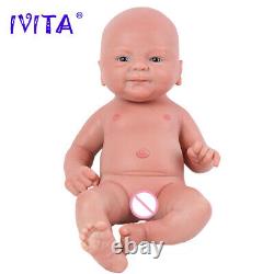 IVITA 14 Realistic Cute Boy Full Body Silicone Reborn Baby Waterproof Doll Toy