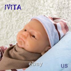 IVITA 14'' Silicone Baby Doll Full Body Silicone Lifelike Baby Boy Infant 1650g