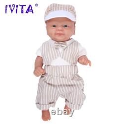 IVITA 14in 1.65kg Full Body Silicone Reborn Baby Boy Coco Realistic DIY Toy Gift