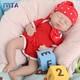 IVITA 15'' Eyes Closed Full Silicone Reborn Baby Girl Vivid Silicone Infant Doll
