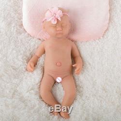 IVITA 15'' Skin Color Eyes Closed 1.8KG Silicone Reborn Baby Girl Lifelike Doll
