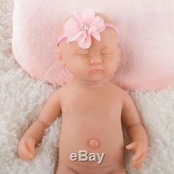 IVITA 15'' Skin Color Eyes Closed 1.8KG Silicone Reborn Baby Girl Lifelike Doll