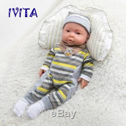 IVITA 16 Silicone Reborn Baby Doll Waterproof Cute Boy Special sales Xmas Gift