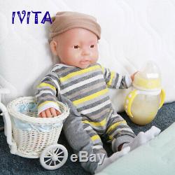 IVITA 16 Silicone Reborn Baby Doll Waterproof Cute Boy Special sales Xmas Gift
