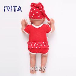 IVITA 16'' Silicone Reborn Baby Girl Full Body Silicone Doll Kids Xmas Gift