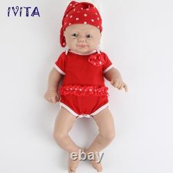 IVITA 16'' Weaky Silicone Reborn Baby Girl Cute Newborn Silicone Doll Xmas Gift