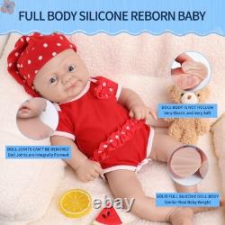 IVITA 16'' Weaky Silicone Reborn Baby Girl Cute Newborn Silicone Doll Xmas Gift