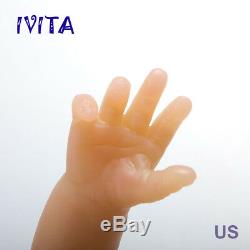 IVITA 16-inch Full Silicone Reborn Baby Girl Dolls 2KG Realistic Silicone Doll