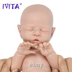 IVITA 17'' Full Silicone Baby Doll Girl Realistic Reborn Baby Doll Cute Infant