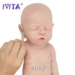 IVITA 17'' Full Silicone Baby Doll Girl Realistic Reborn Baby Doll Cute Infant