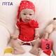 IVITA 17 Lifelike Girl Newborn Reborn Baby Full Body Silicone Doll Xmas Gifts