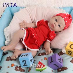 IVITA 17 Lifelike Girl Newborn Reborn Baby Full Body Silicone Doll Xmas Gifts