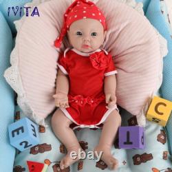IVITA 17 Lifelike Girl Newborn Reborn Baby Full Body Silicone Doll Xmas Gifts