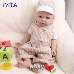 IVITA 17Lifelike Boy Baby Full Silicone Reborn Baby Doll Xmas Gifts
