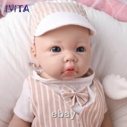 IVITA 17Lifelike Boy Baby Full Silicone Reborn Baby Doll Xmas Gifts