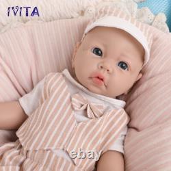 IVITA 17Lifelike Boy Baby Full Silicone Reborn Baby Doll Xmas Gifts