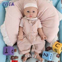 IVITA 17Lifelike Boy Baby Full Silicone Reborn Baby Doll Xmas Gifts