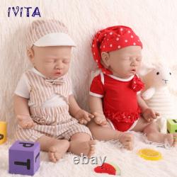 IVITA 17Sleeping Boy or Girl Reborn Baby Doll Full Body Silicone Real Touch
