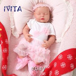 IVITA 18.5'' Eyes Closed Silicone Reborn Baby GIRL Cute Newborn Sleeping Baby