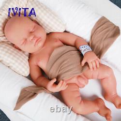 IVITA 18.5'' Full Body Silicone Reborn Doll Eyes Closed Sleeping Baby Boy Xmas