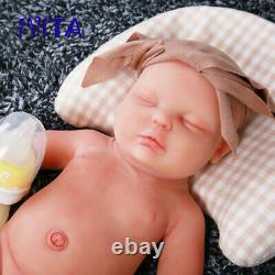 IVITA 18.5'' Soft Silicone Reborn Baby Eyes Closed Girl Doll Xmas Gift Toy 3700g
