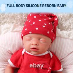 IVITA 18'' Asleep Silicone Newborn Baby Girl Floppy Silicone Reborn Doll