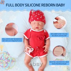 IVITA 18'' Asleep Silicone Newborn Baby Girl Floppy Silicone Reborn Doll