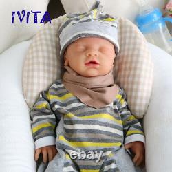 IVITA 18'' Eyes-closed Baby Doll BOY Full Body Soft Silicone Lifelike Reborn
