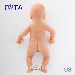 IVITA 18'' Eyes-closed Baby Doll BOY Full Body Soft Sleeping Silicone Baby